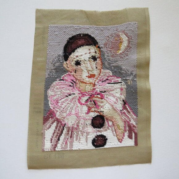 Pierrot Royal Paris Steiner Freres #14113 Vintage French Needlepoint Completed - Picture 5 of 5